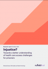 Injustice?: Towards a better understanding of health care access challenges for prisoners